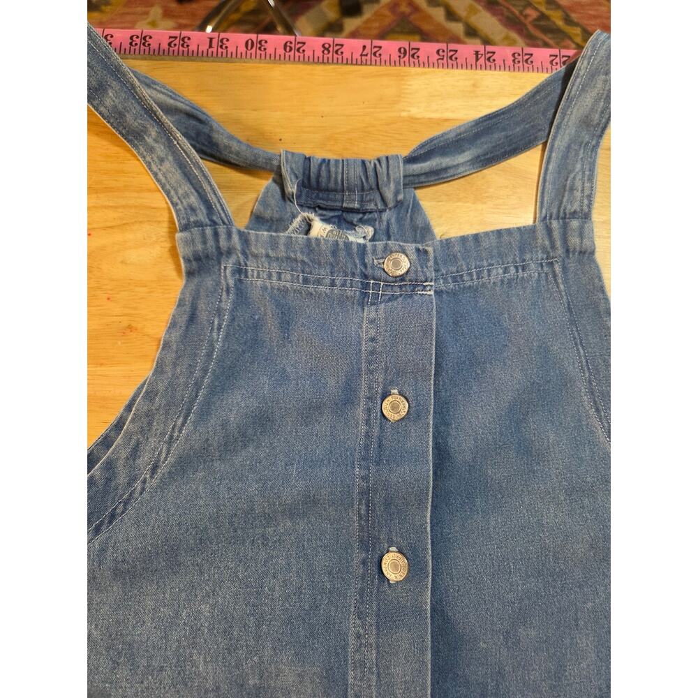 Gap Warehouse 100% cotton denim halter dress MIDI size 10 - Picture 4 of 8